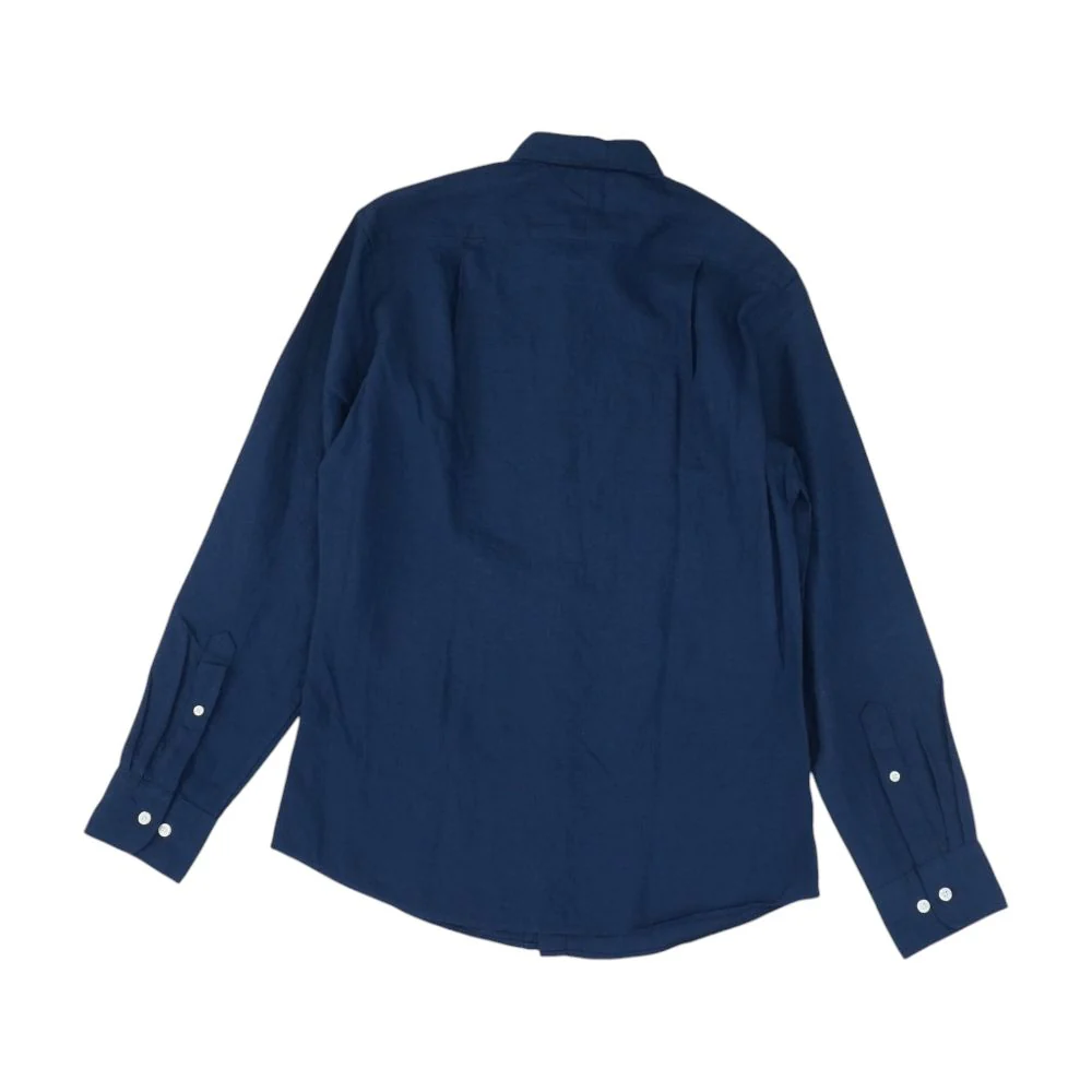 Navy Solid Long Sleeve Button Down - Image 2