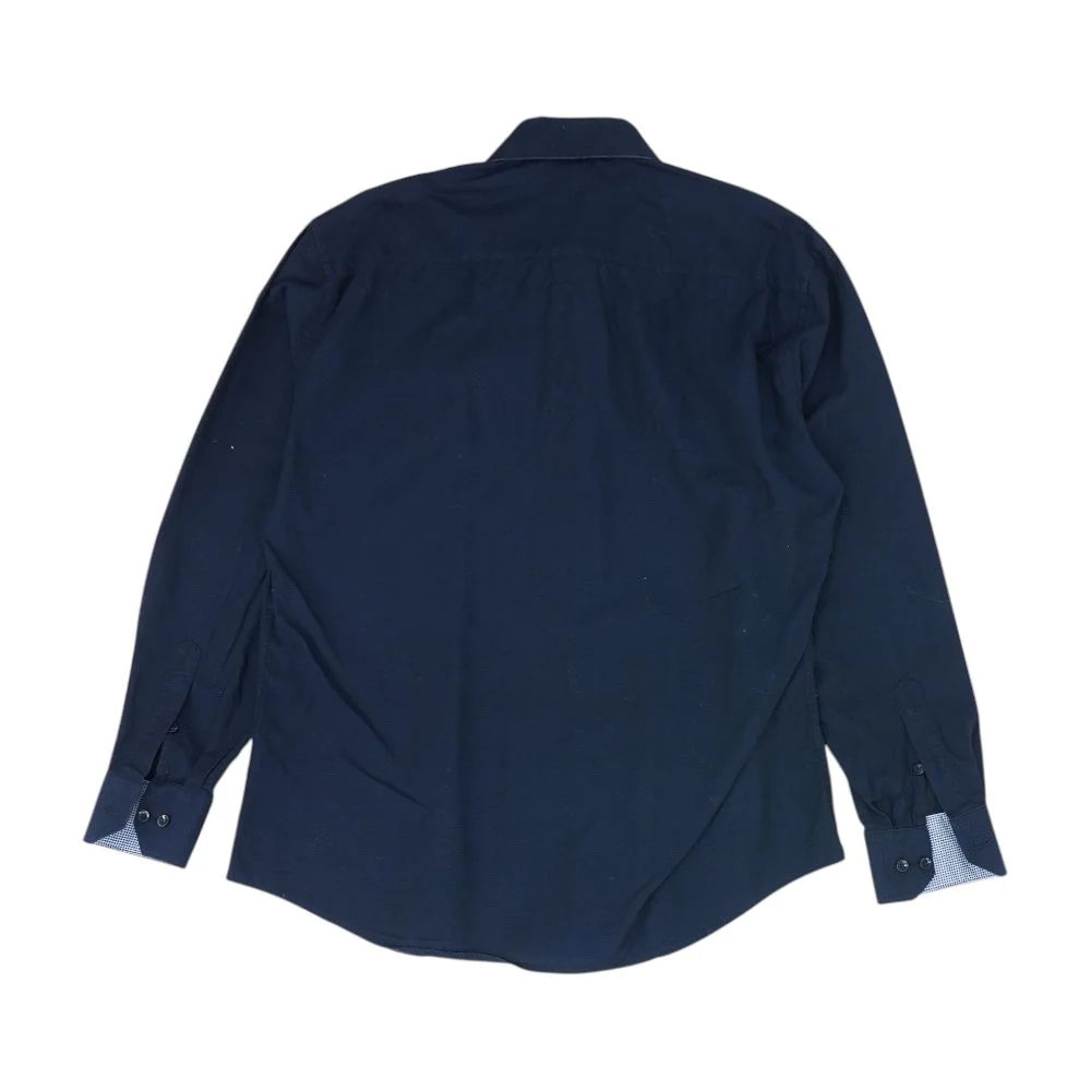 Navy Solid Long Sleeve Button Down - Image 2