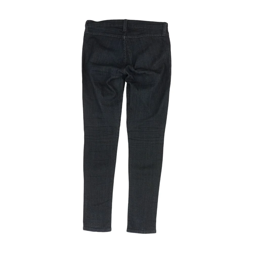 Navy Solid Mid Rise Slim Leg Jeans - Image 2
