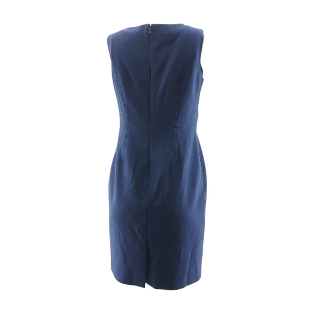 Navy Solid Midi Dress - Image 2
