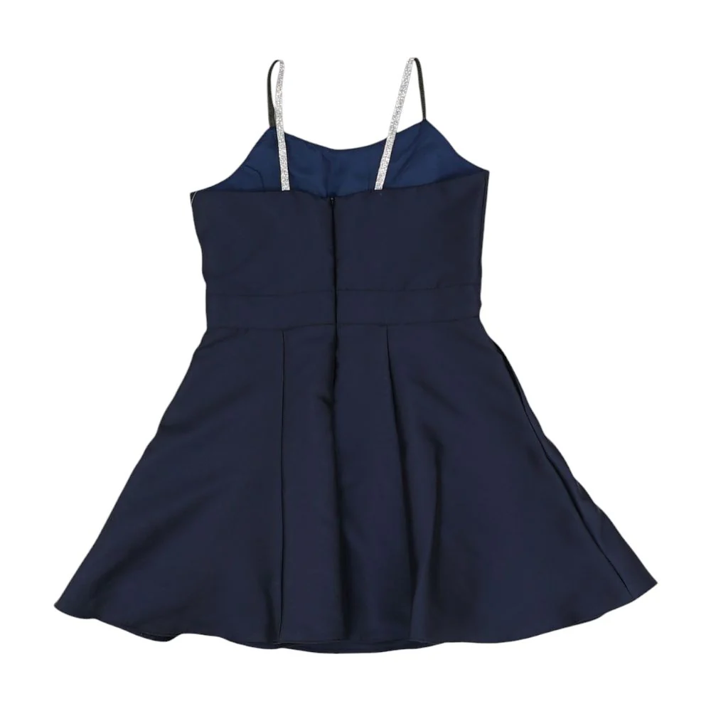 Navy Solid Midi Dress - Image 2