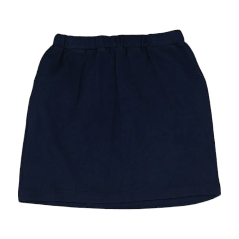 Navy Solid Midi Skirt - Image 2