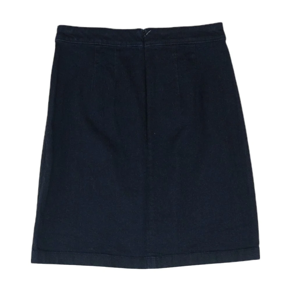 Navy Solid Mini Skirt - Image 2