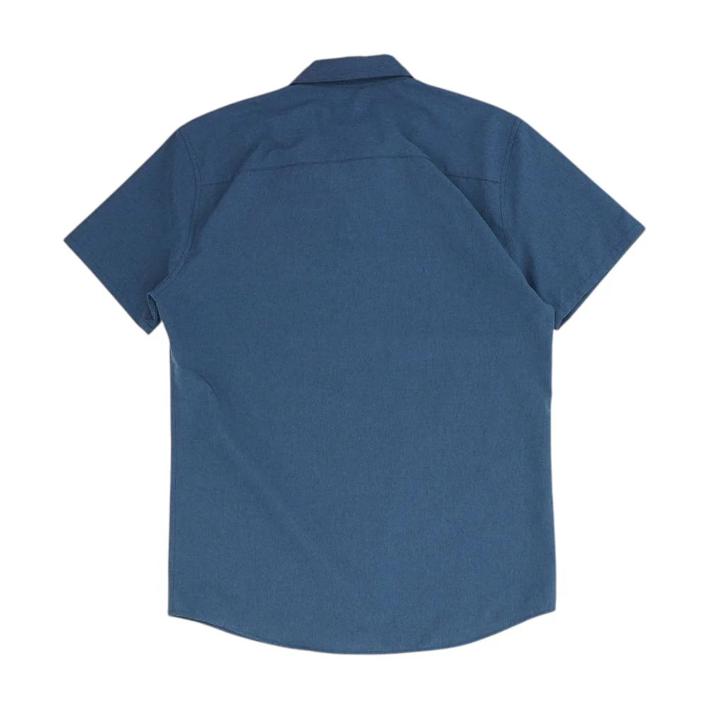 Navy Solid Short Sleeve Button Down - Image 2