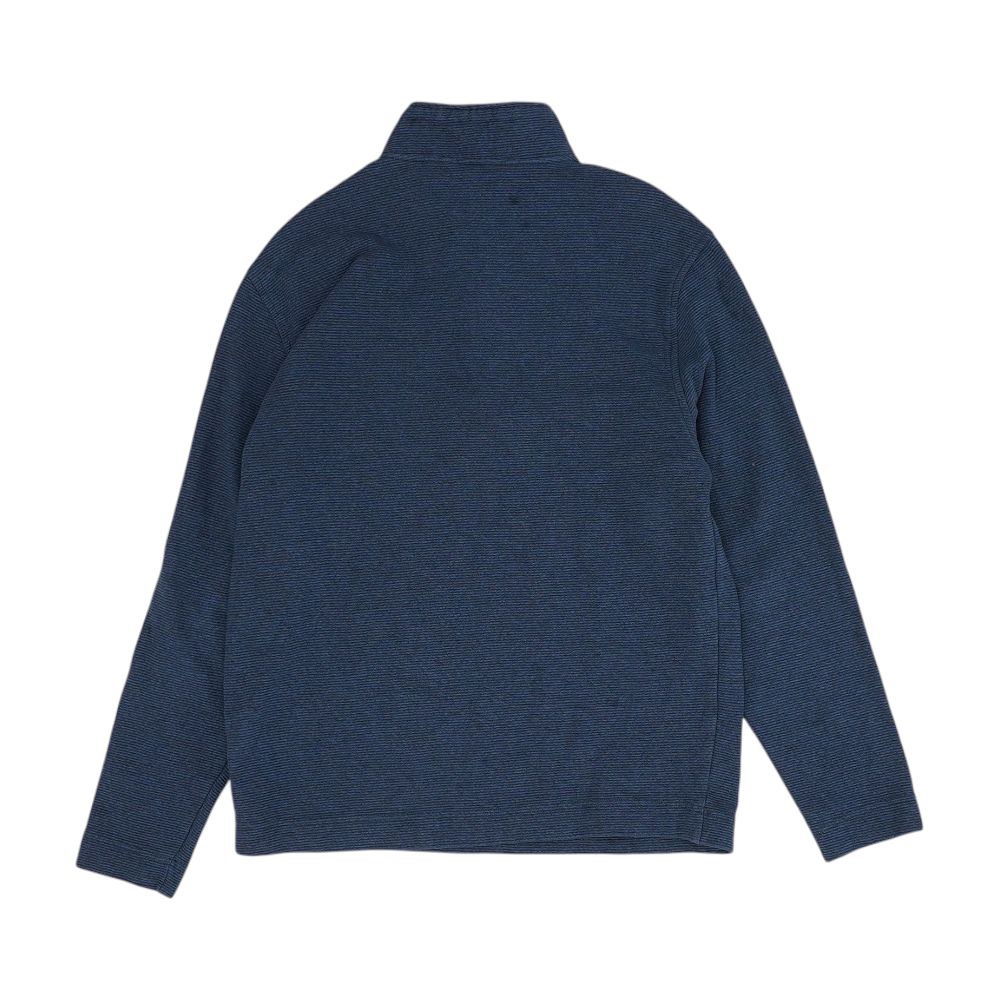 Navy Striped 1/4 Zip Pullover - Image 2