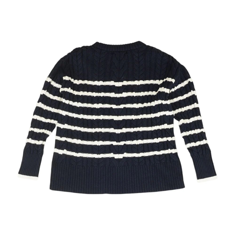 Navy Striped Crewneck Sweater - Image 2