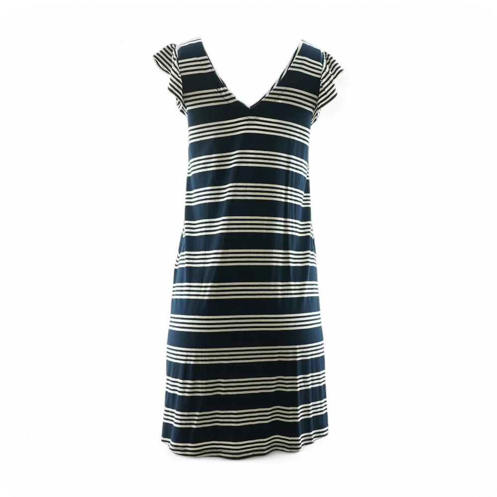 Navy Striped Midi Dress - Image 2