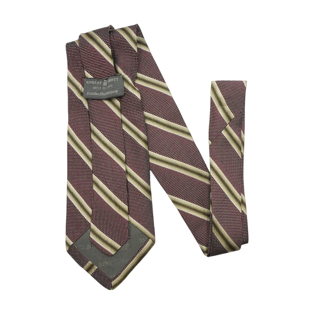 Maroon Striped Neck Tie - Image 2