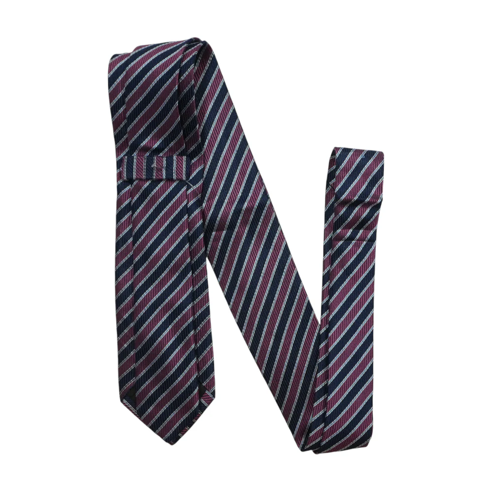 Navy Striped Neck Tie - Image 2