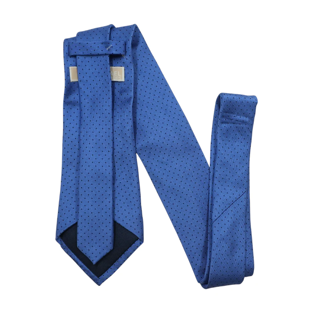 Blue Polka Dot Neck Tie - Image 2