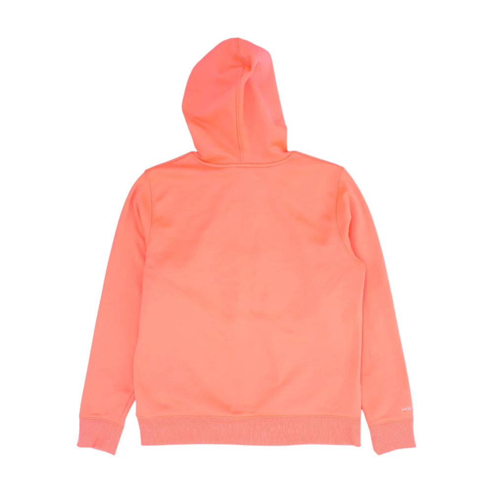 Neon Pink Solid Hoodie Pullover - Image 2