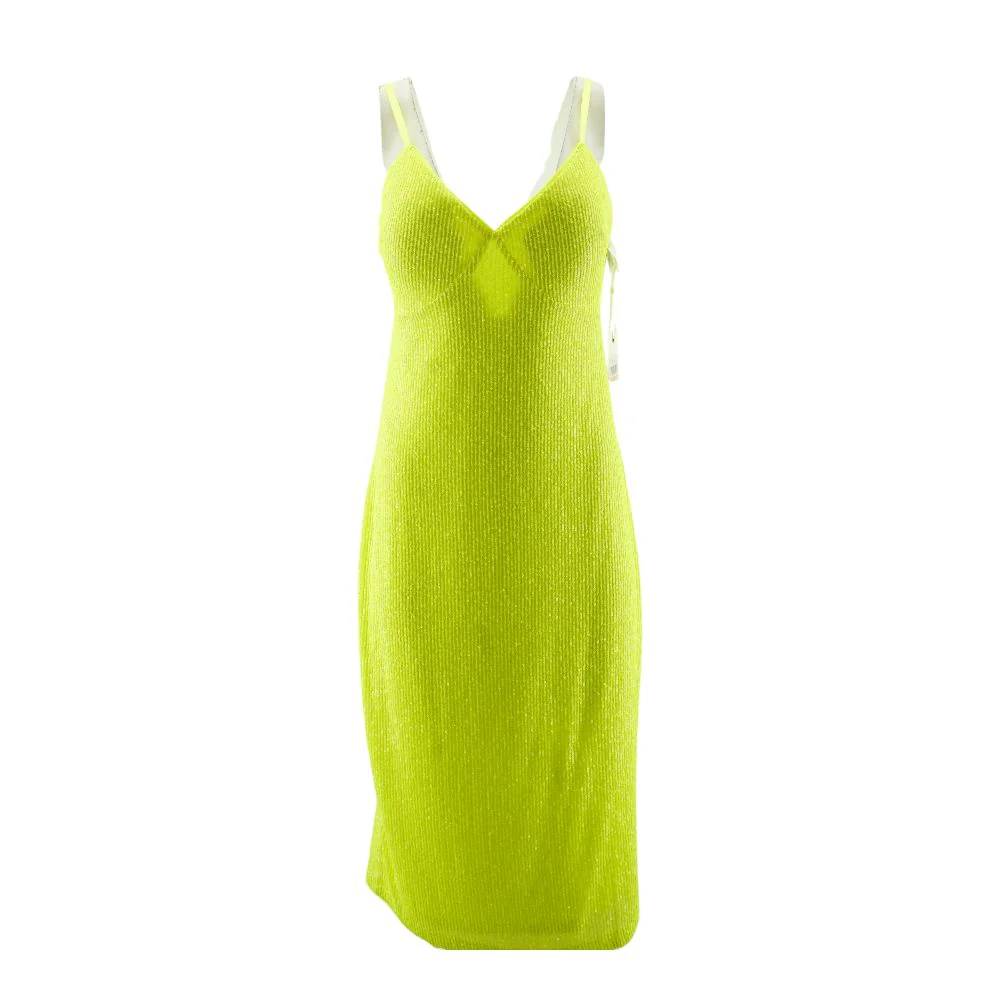 Neon Yellow Midi Dress - Image 2
