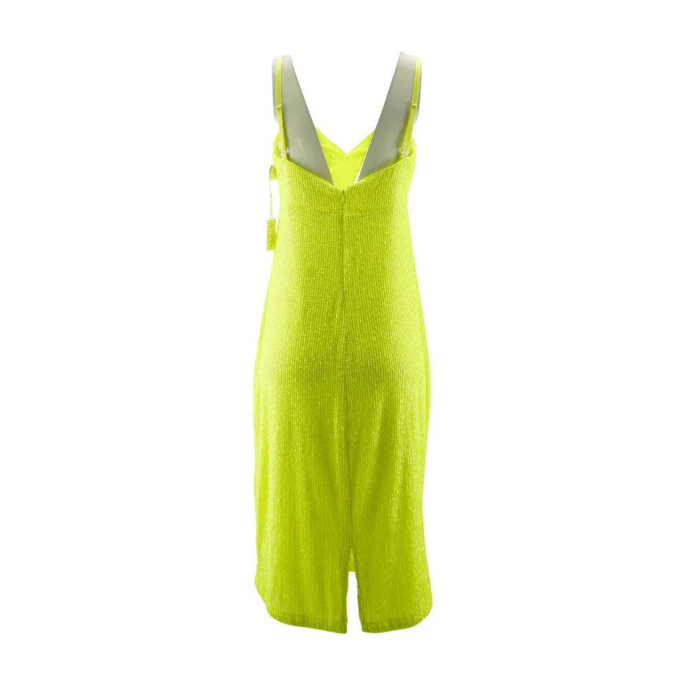 Neon Yellow Midi Dress - Image 4
