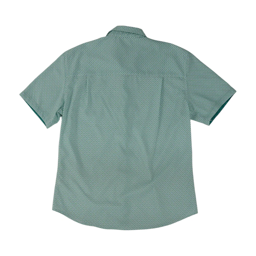 Green Print Short Sleeve Button Down - Image 2