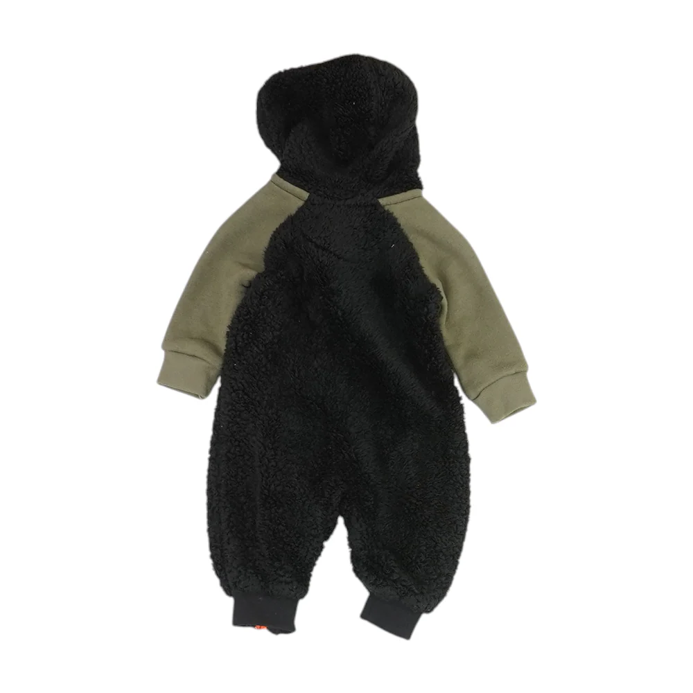 Black Color Block One-Piece - Image 2