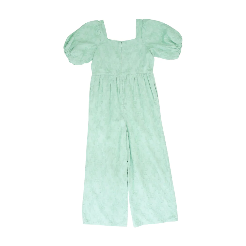 Green Floral Short Sleeve One-Piece - Image 2