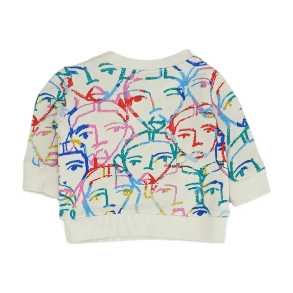 Beige Graphic Pullover Sweater - Image 2