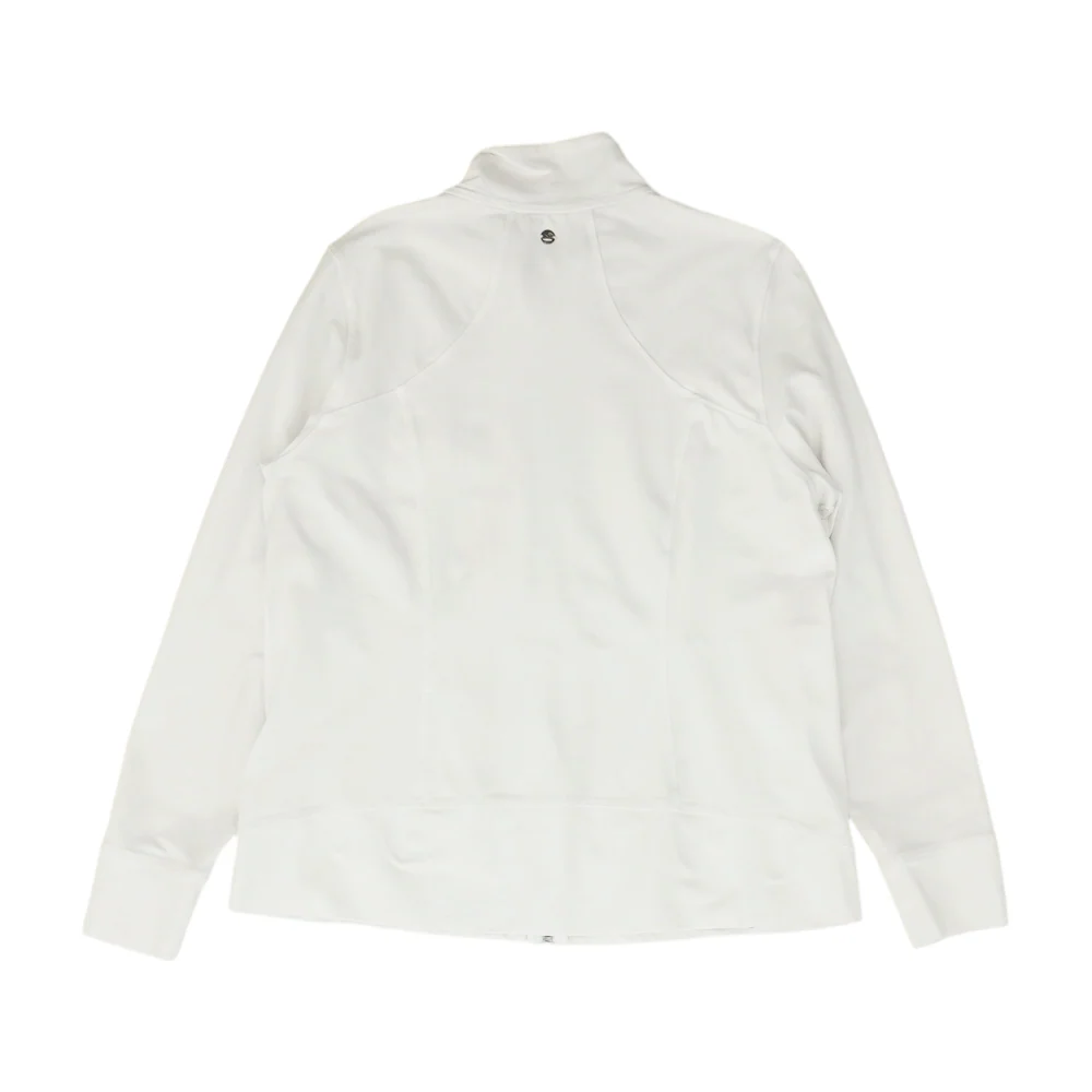 White Solid Active Jacket - Image 2