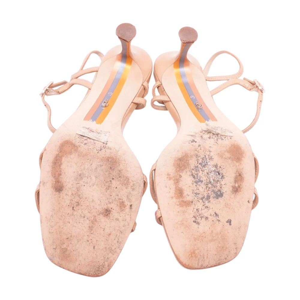 Nude Heeled Sandals - Image 3