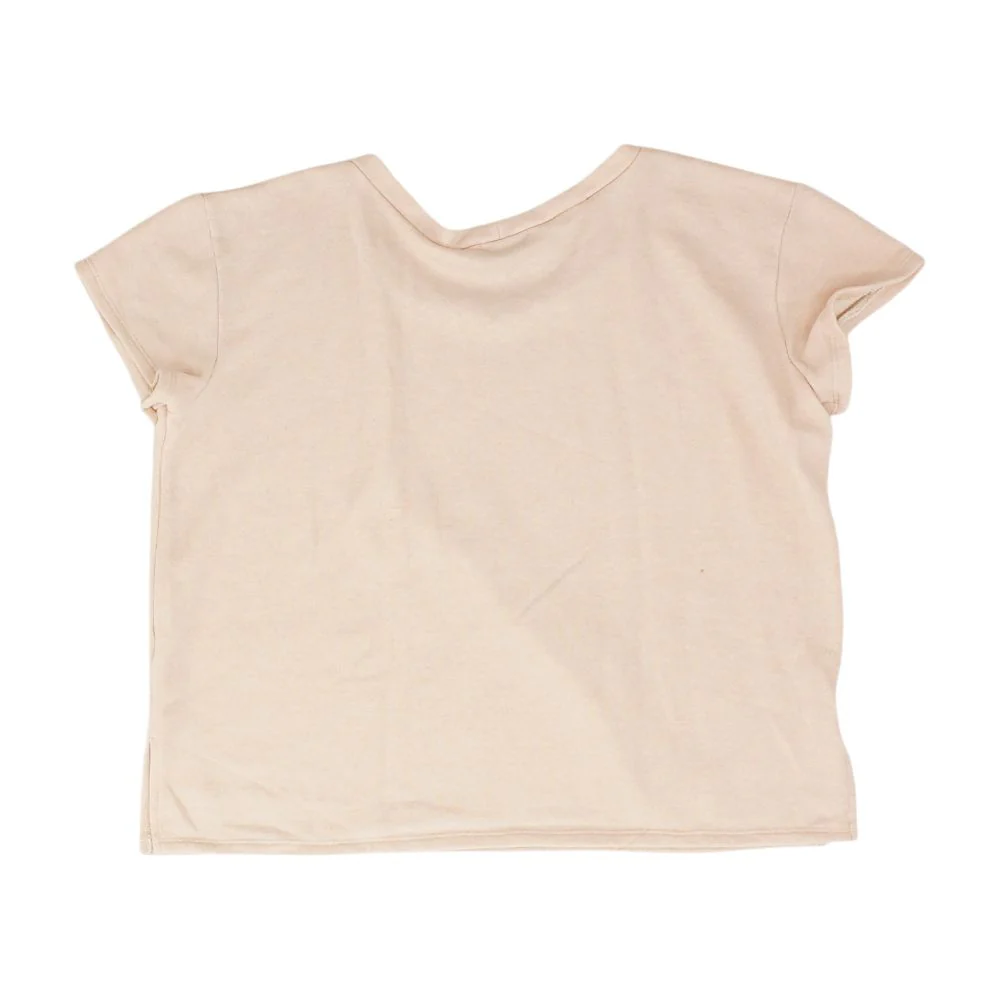 Nude Solid Short Sleeve Blouse - Image 2