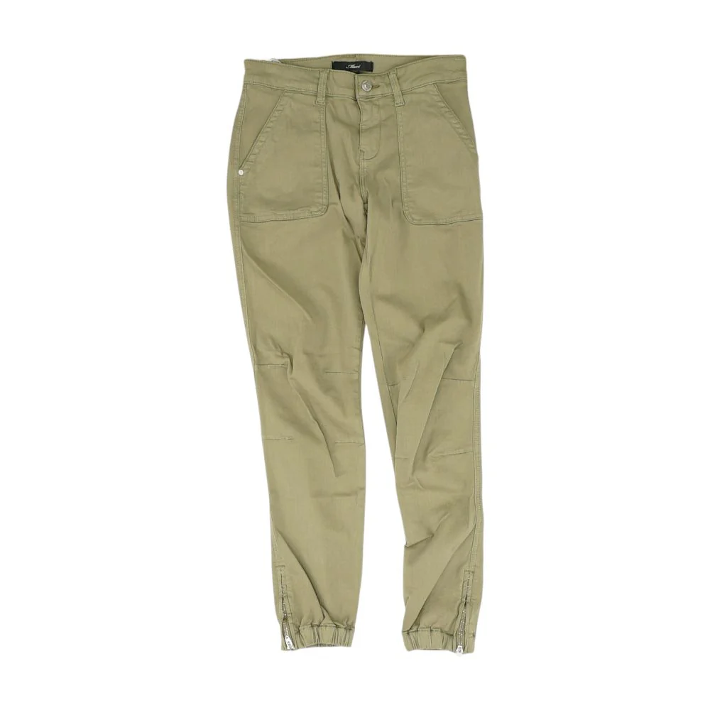 Olive Solid Capri Pants - Image 2