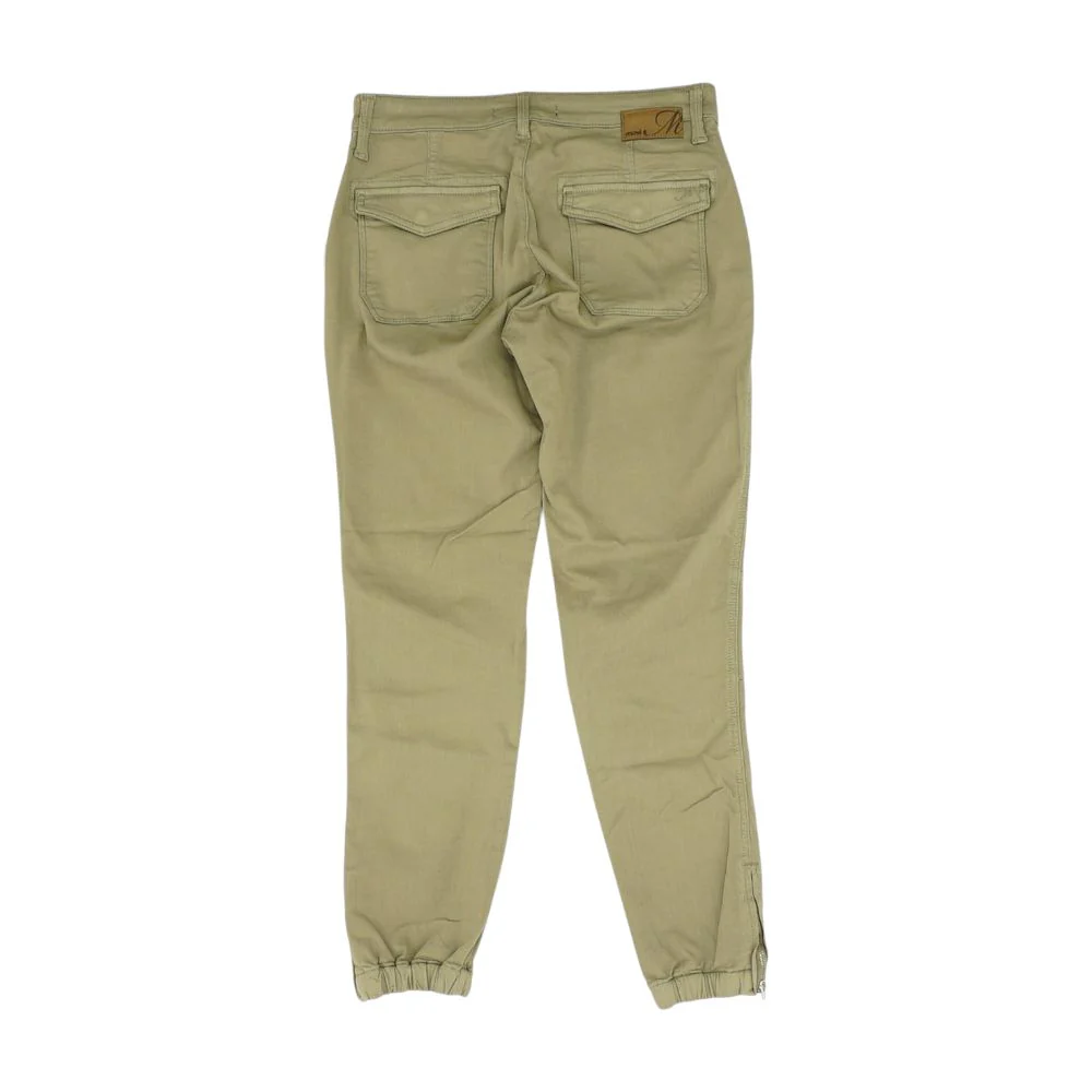 Olive Solid Capri Pants - Image 3