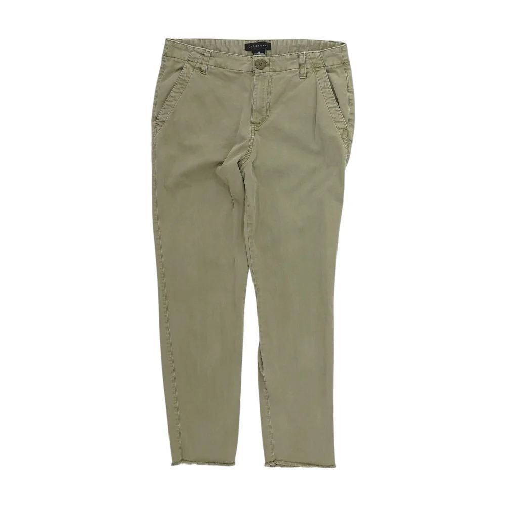 Olive Solid Mid Rise Skinny Leg Jeans