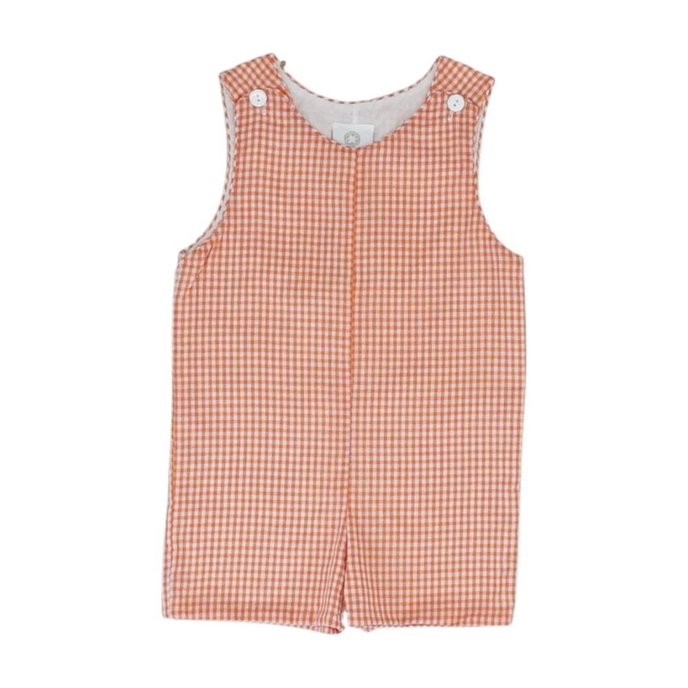 Orange Check Sleeveless One-Piece