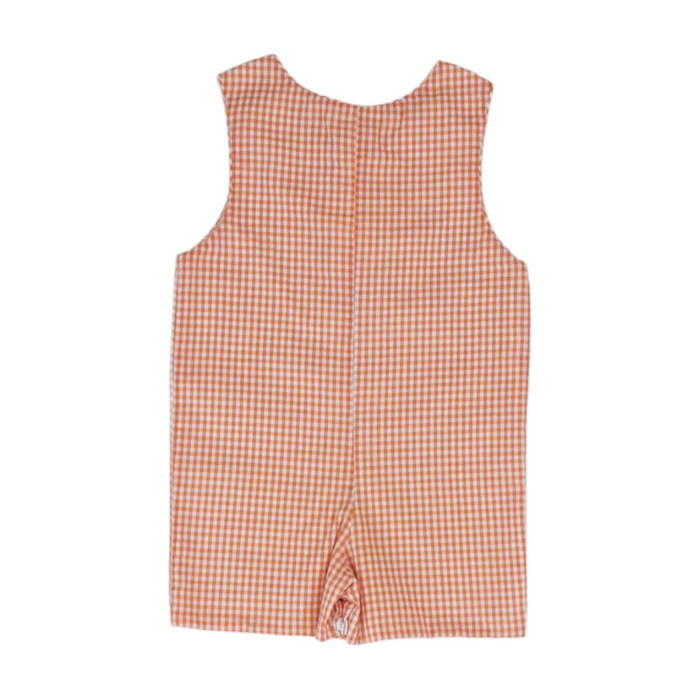 Orange Check Sleeveless One-Piece - Image 2