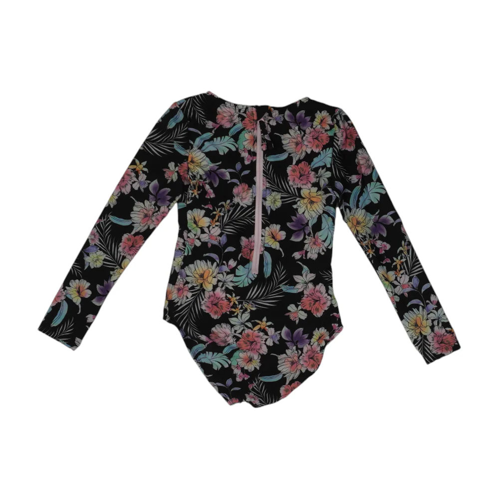 Black Floral One-Piece - Image 2