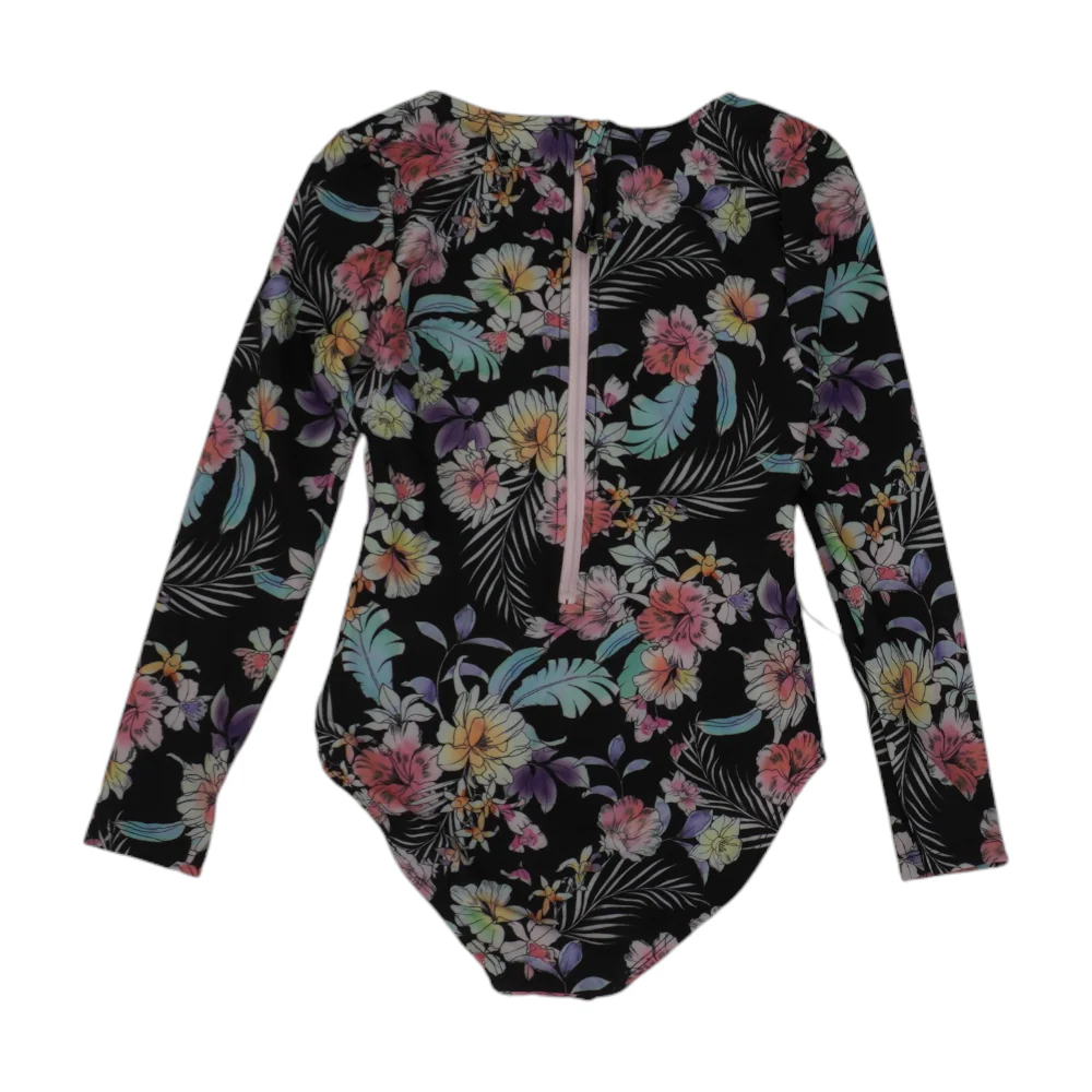 Black Floral One-Piece - Image 2