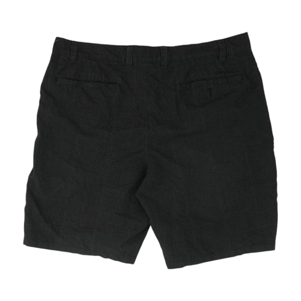 Black Plaid Chino Shorts - Image 2
