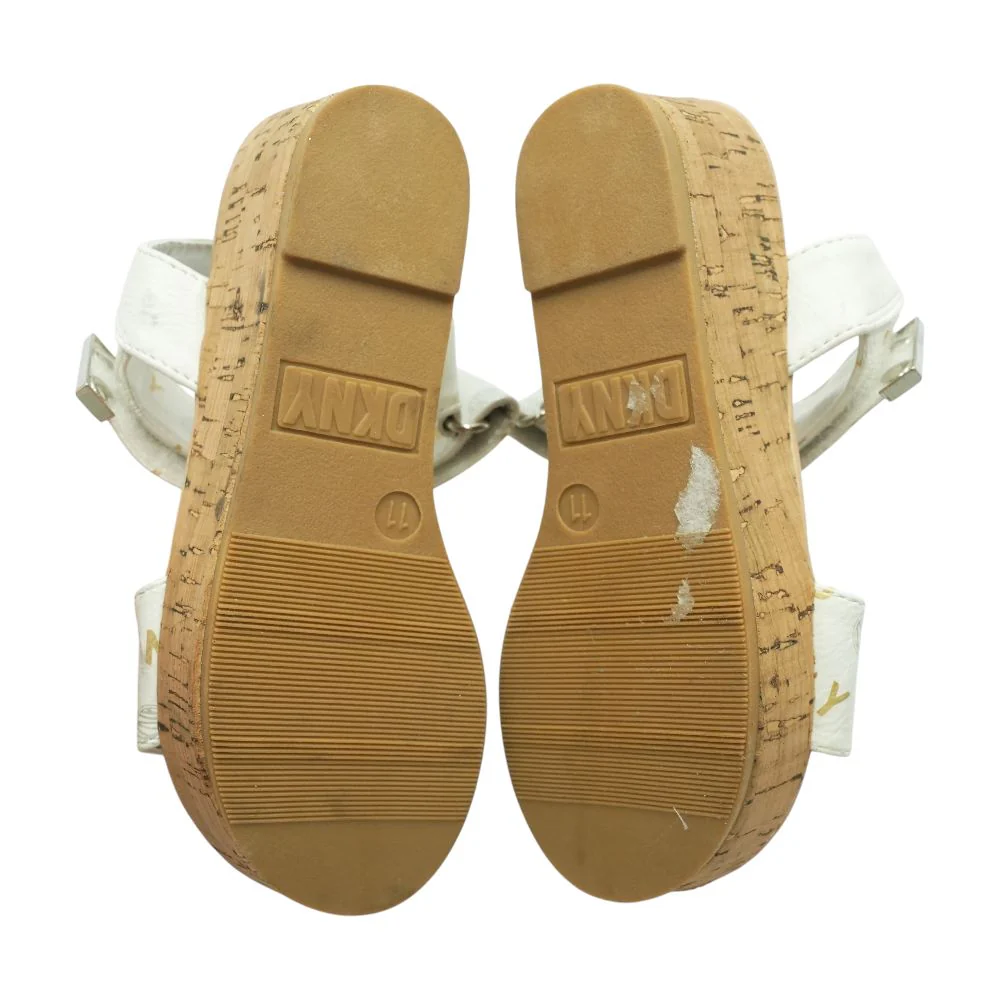 Open Toe Wedge White Sandals - Image 3