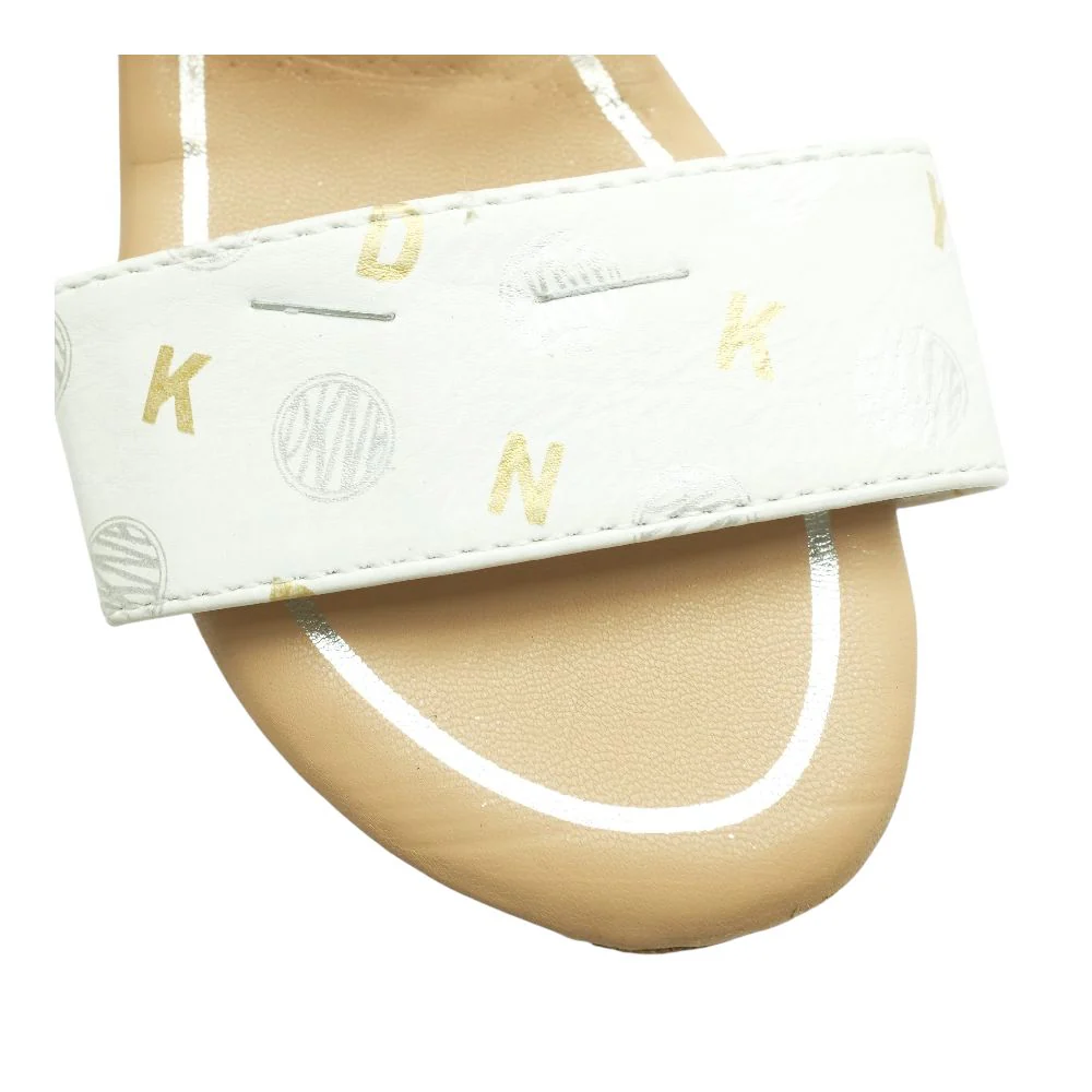 Open Toe Wedge White Sandals - Image 4