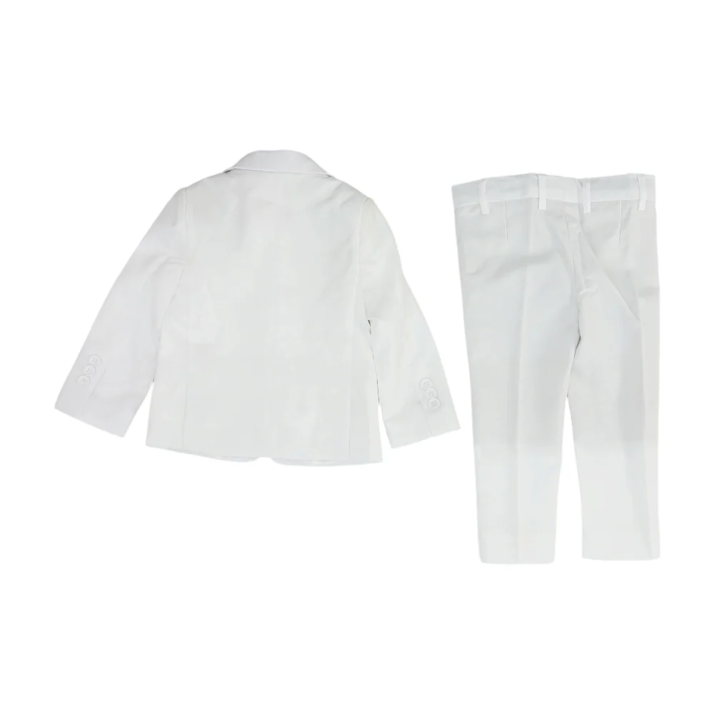 White Solid 3pc Suit - Image 2