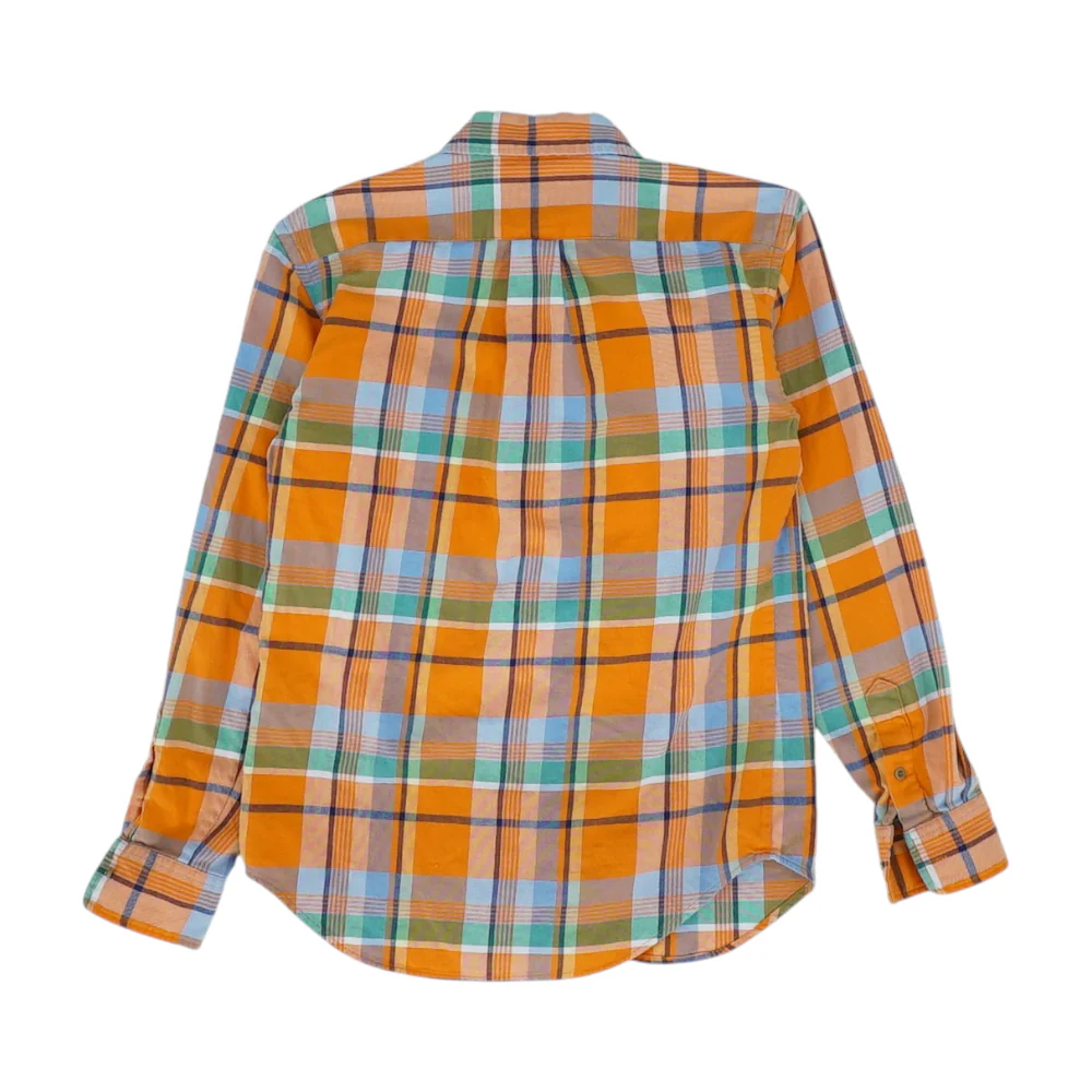 Orange Plaid Flannel Button Down - Image 2