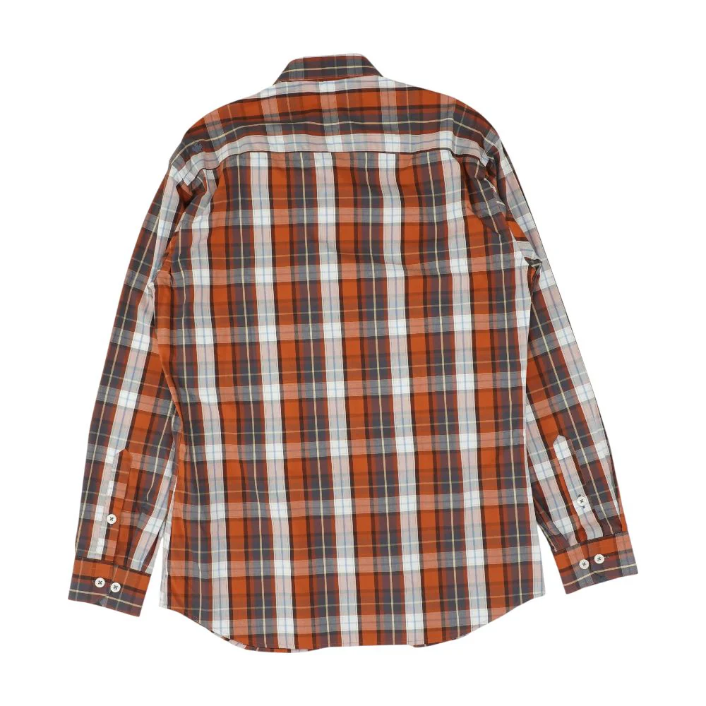 Orange Plaid Long Sleeve Button Down - Image 2