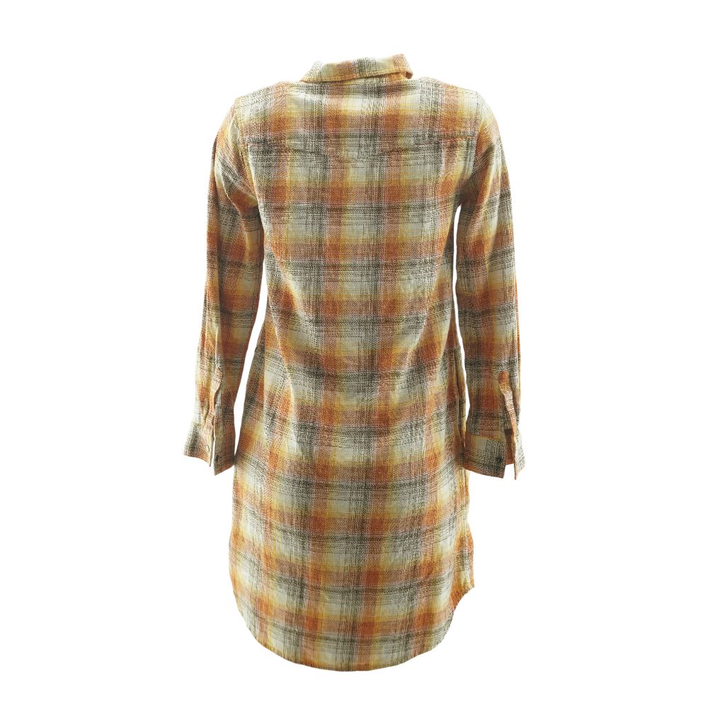Orange Plaid Mini Dress - Image 2