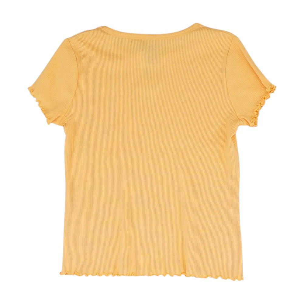 Orange Solid Crewneck Knit Top - Image 2