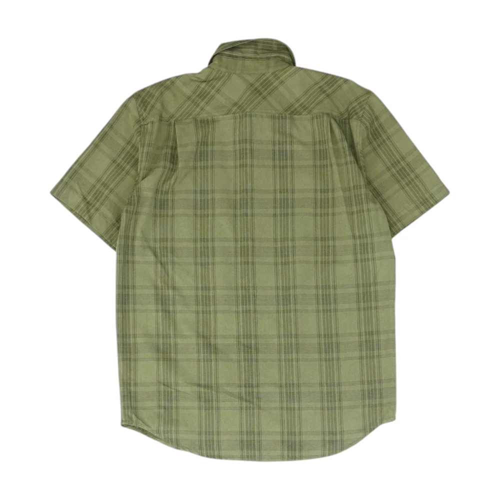 Green Plaid Short Sleeve Button Down - Image 2