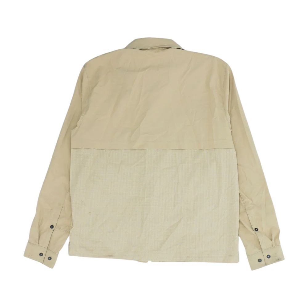 Beige Solid Outdoor Button Down - Image 2