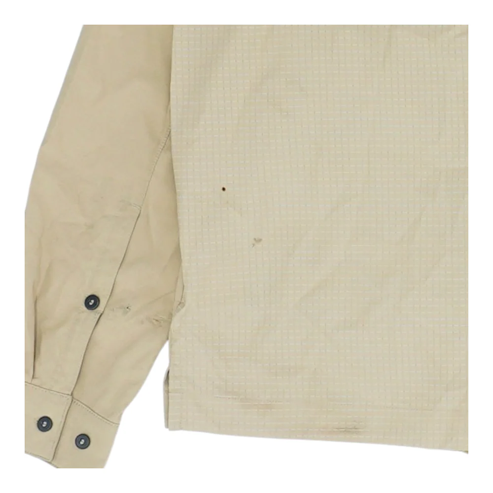Beige Solid Outdoor Button Down - Image 3