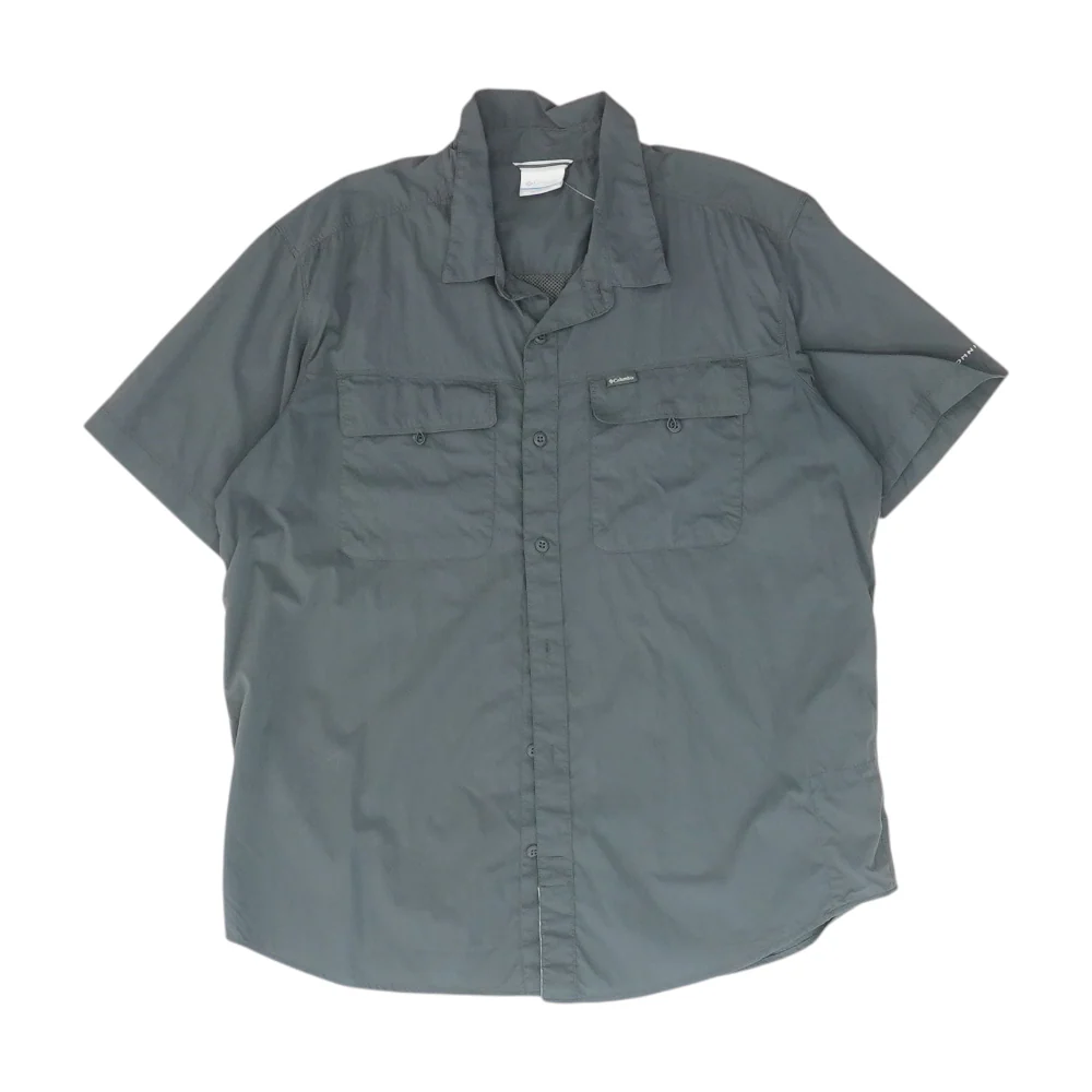 Gray Solid Outdoor Button Down