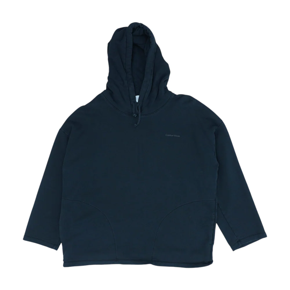 Black Solid Hoodie Pullover