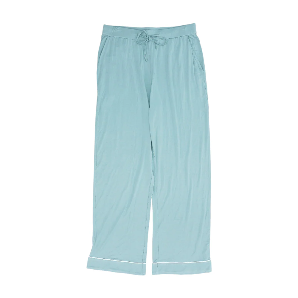 Blue Solid Pajama Bottom