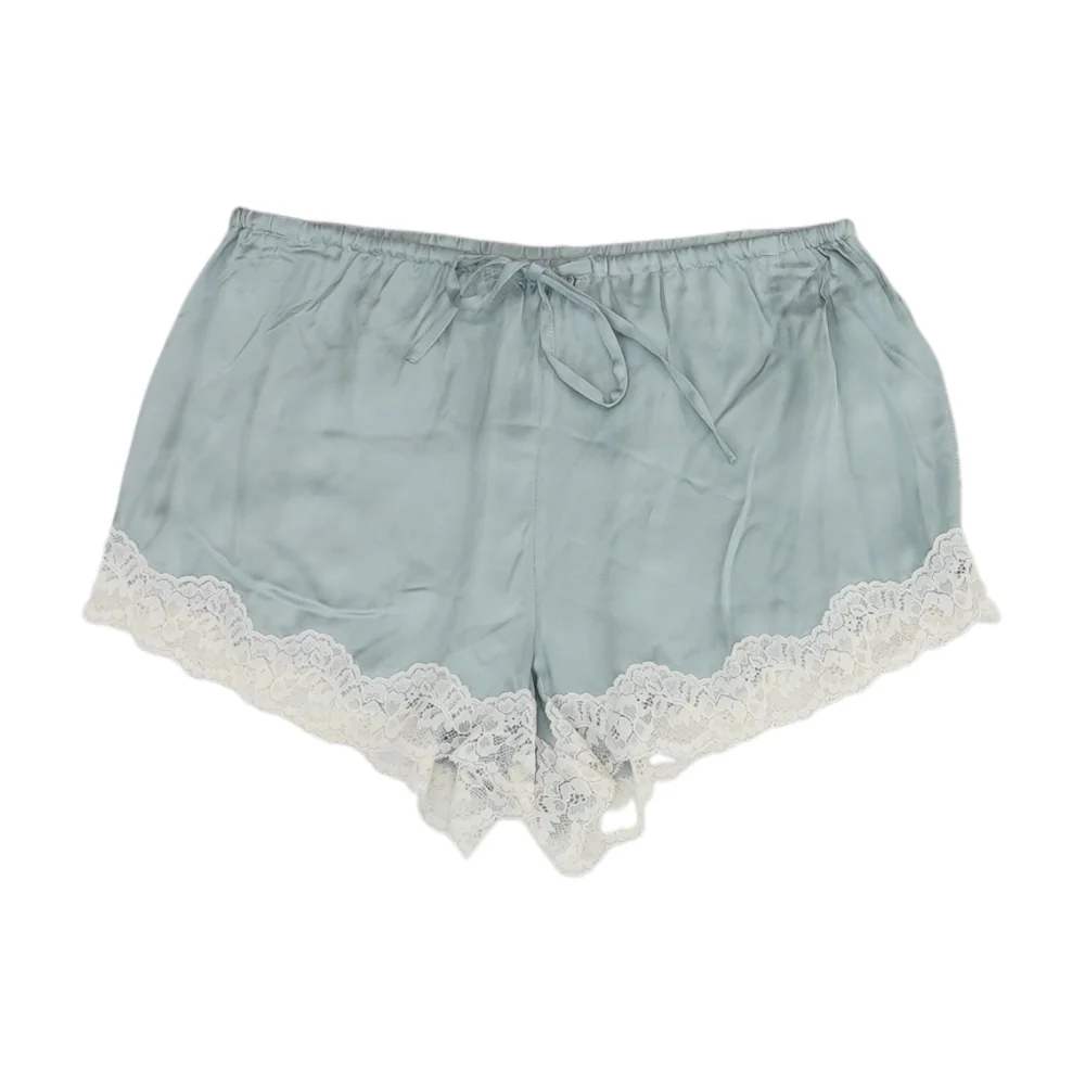 Blue Solid Pajama Bottom
