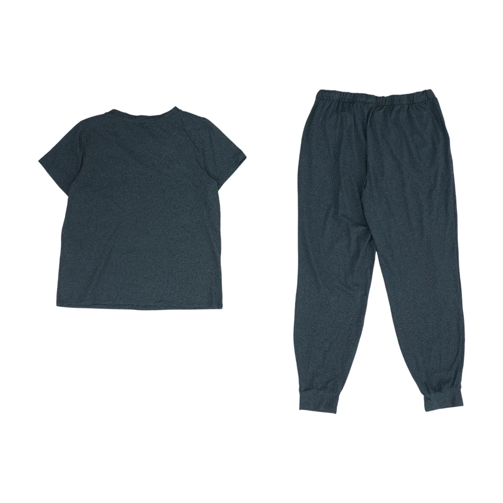Gray Solid Pajama Set - Image 2