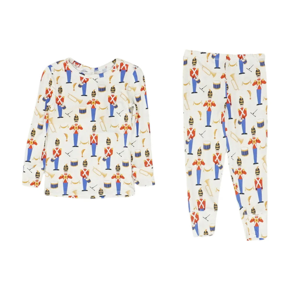White Print Pajama Set