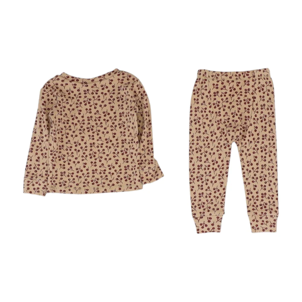 Tan Graphic Pajama Set - Image 2