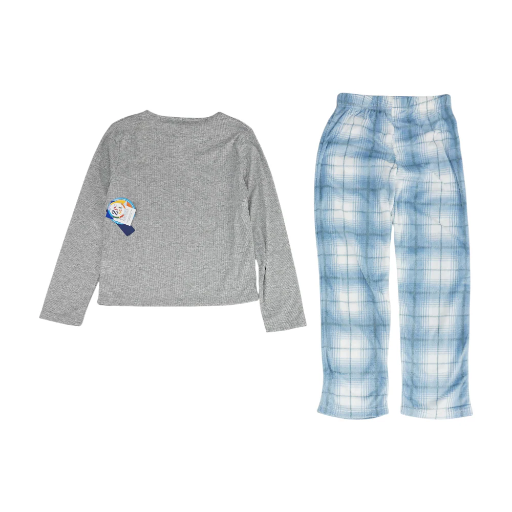 Blue Plaid Pajama Set - Image 2